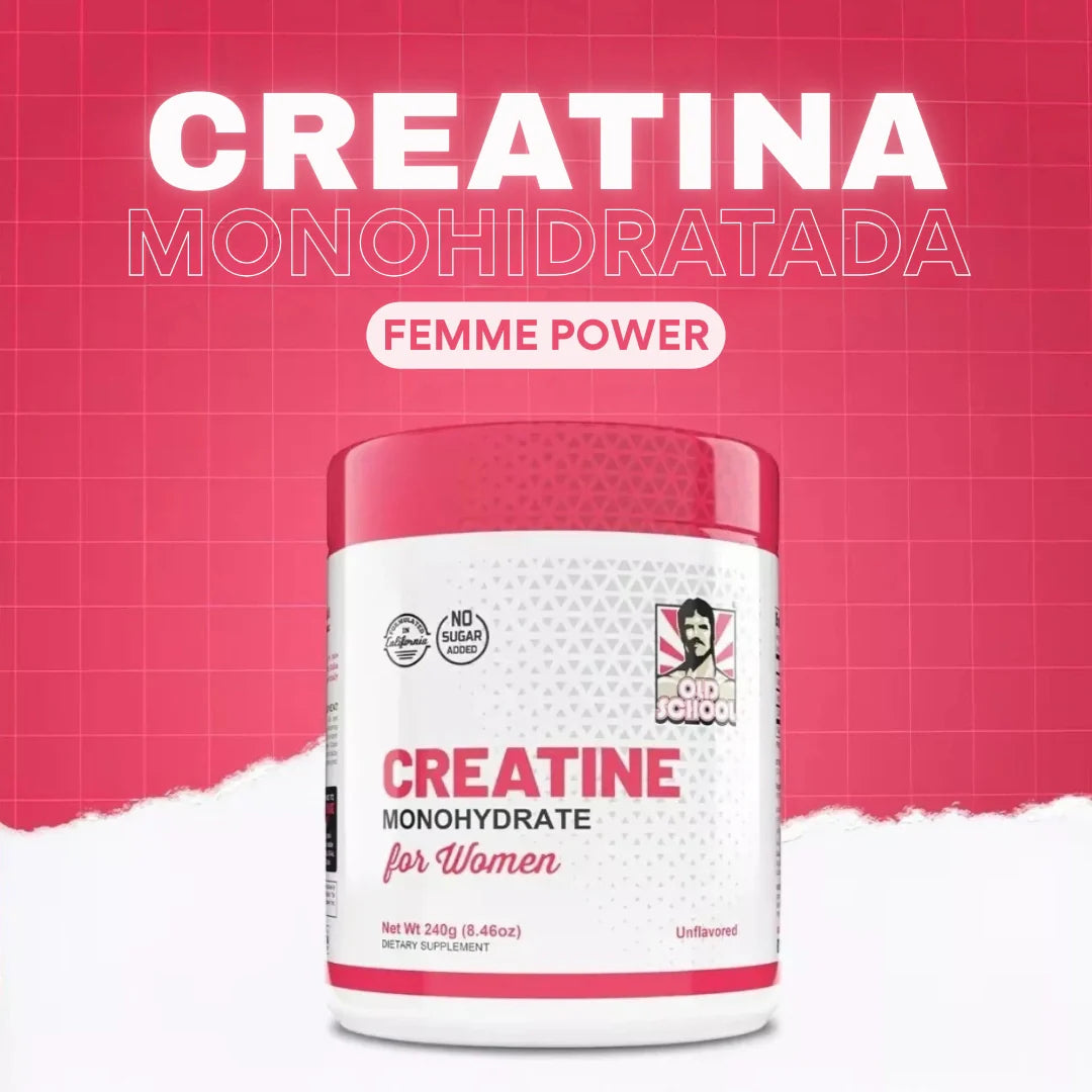 👌Creatine monohydrate Old School | Creatina monohidratada pura para mujeres 👌